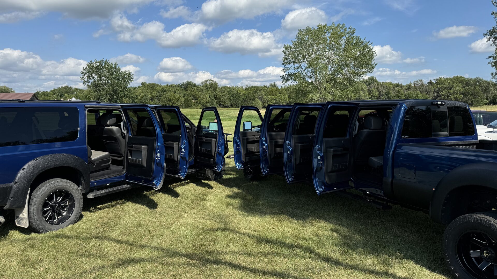 BlueRogue and BlueRhino with doors open