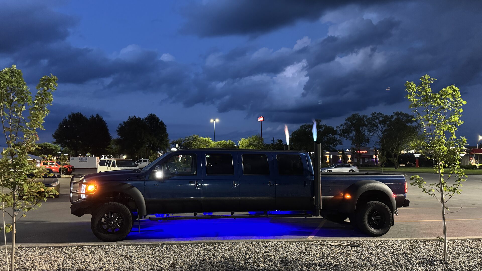BlueFire truck with blue flames